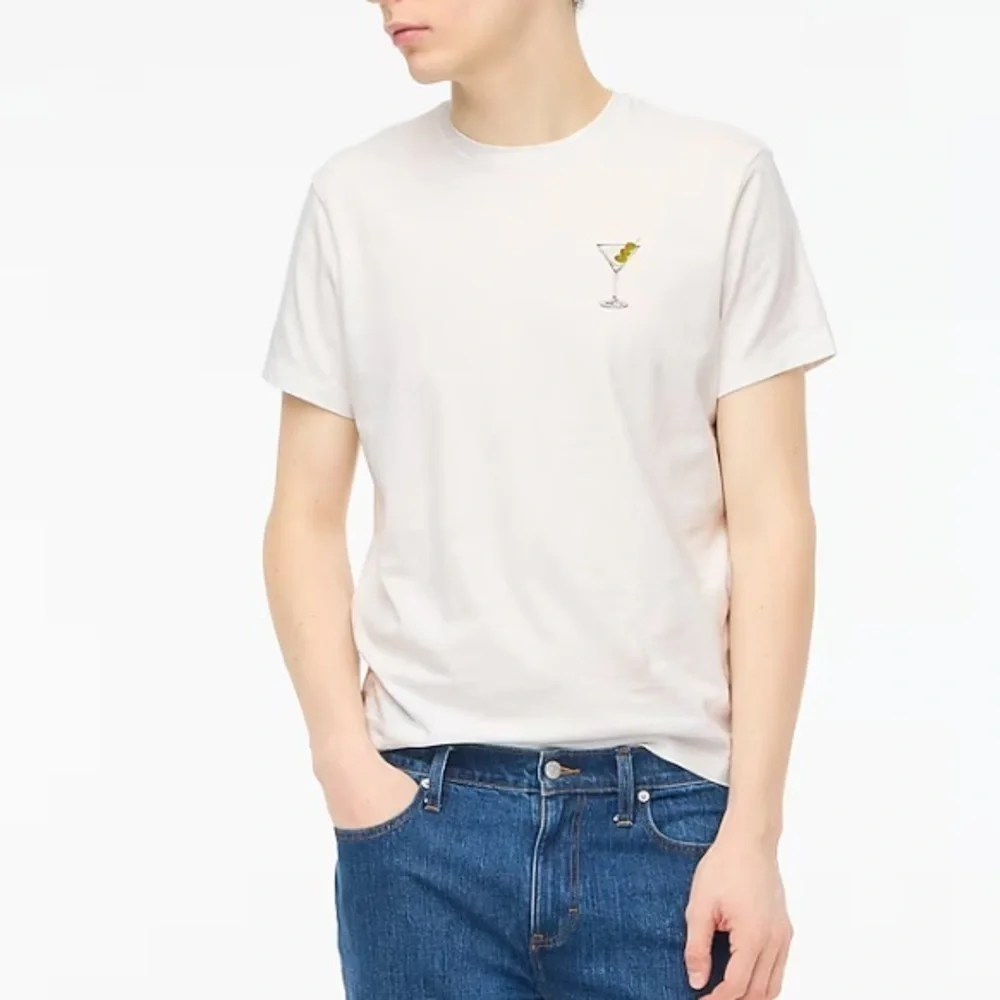 J crew white Dirty martini graphic tee